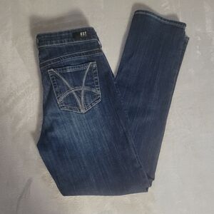 Kut From The Kloth Dark Wash Women's Straight Low Rise Jeans 8